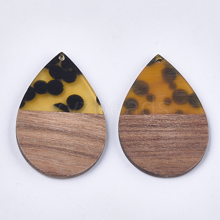 Resin & Walnut Wood Pendants RESI-S358-80E-1