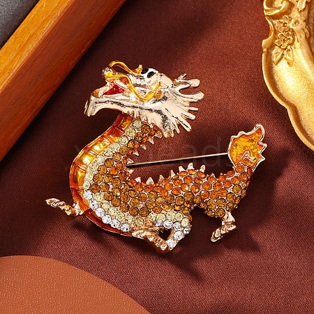 Dragon Alloy Rhinestones Brooches JEWB-S022-09A-1