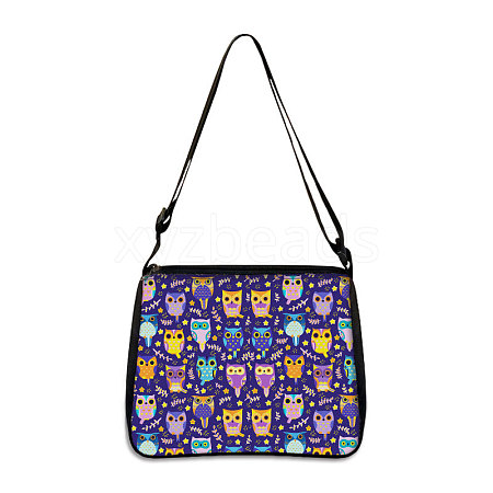 Owl Printed Polyester Shoulder Bags PW-WG8B7D6-17-1