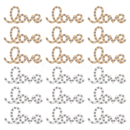 40Pcs 2 Colors Alloy Rhinestone Cabochons FIND-FH0010-89-1
