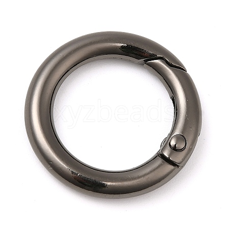 Rack Plating Brass Spring Gate Rings KK-Q781-11EB-1