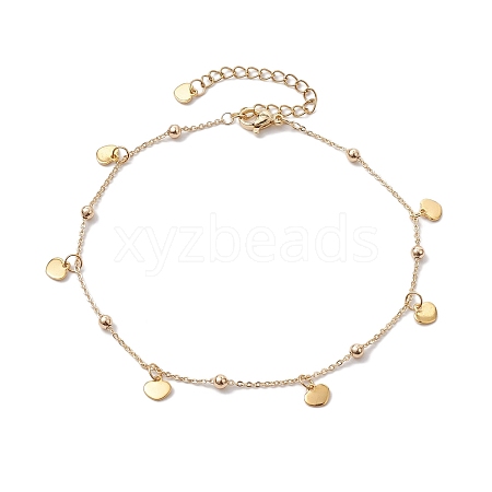 Brass Cable Chain Anklets AJEW-AN00601-03-1