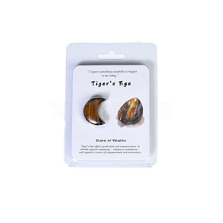 Moon Shape Natural Tiger Eye Display Decorations PW-WGEF7B7-27-1