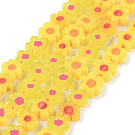 Handmade Millefiori Glass Bead Strands LS-LAMP-J035-8mm-06-1