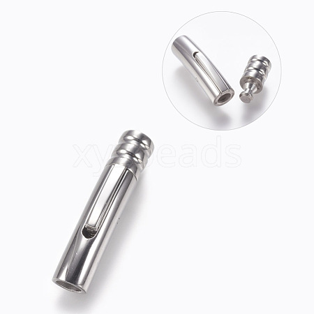 Tarnish Resistant 304 Stainless Steel Bayonet Clasps STAS-O114-050B-P-1