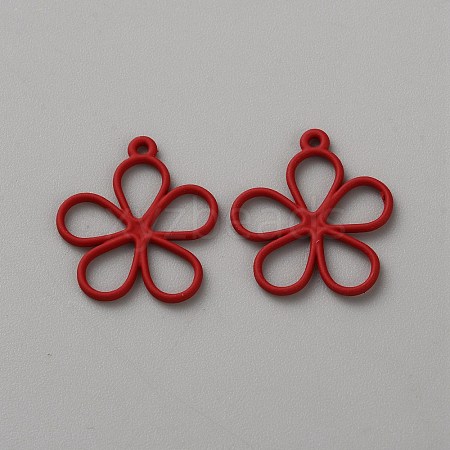 Hollow Out Spray Painted Alloy Pendants LS-FIND-WH20008-19D-1