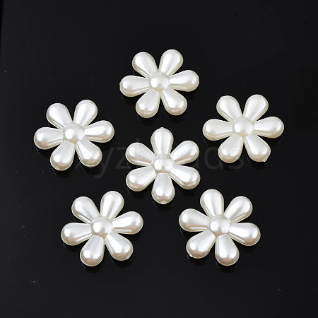 ABS Plastic Imitation Pearl Cabochons OACR-Q182-08-1