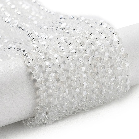 Electroplate Transparent Glass Beads Strands X-EGLA-A035-T3mm-A19-1
