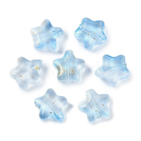 Transparent Spray Painted Glass Beads X1-GLAA-NH0003-01H-1