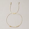 Natural Birthstone Braided Bead Bracelets for Women X-VA8051-11-1