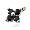 Brass Micro Pave Cubic Zirconia Pendants KK-D356-07F-P-2
