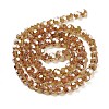 Electroplate Transparent Glass Beads Strands EGLA-A035-T6mm-A04-2