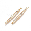 Brass Micro Pave Cubic Zirconia Pendants KK-T038-350G-1