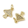 Brass Micro Pave Cubic Zirconia Pendants KK-I358-060B-G-2