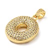 Brass Micro Pave Cubic Zirconia Pendants KK-E061-03G-15-2