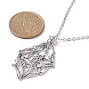 Tarnish Resistant 304 Stainless Steel Macrame Pouch Empty Stone Holder for Pendant Necklaces Making X-NJEW-JN04441-02-3