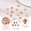 150Pcs 5 Colors Alloy Enamel Beads ENAM-HS0001-04-4