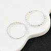 Brass Textured Hoop Earrings EJEW-F378-03C-S-4
