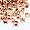 Rack Plating Brass Flat Round Spacer Beads KK-M085-11RG-NR-1