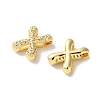 Rack Plating Brass Micro Pave Cubic Zirconia Slide Charms KK-C084-34G-X-2