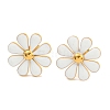 304 Stainless Steel Enamel Stud Earrings for Women EJEW-Z053-01G-01-1