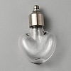 Clear Glass Vial Pendants GLAA-WH0017-02B-05-1