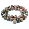 Natural Rhodonite Beads Strands G-D862-01-8mm-3