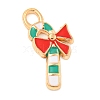 Christmas Theme Alloy Enamel Pendants ENAM-M221-01KCG-09-1