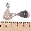 Natural Grey Agate Pendants G-B127-03P-19-3