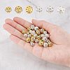 100Pcs 4 Styles Alloy with Rhienstone Beads RB-AR0003-15-3