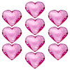 10Pcs Flat Back Acrylic Rhinestone Cabochons OACR-FG0001-22A-1