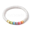 Polymer Clay Heishi Surfer Stretch Bracelet BJEW-JB09642-01-1