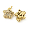 Rack Plating Brass Micro Pave Clear Cubic Zirconia Charms KK-Z067-23G-04-2