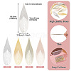 16Pcs 4 Colors Brass Filigree Pendants KKC-TA0001-08A-4