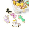 30Pcs 4 Style Alloy Enamel Pendants ENAM-YW0002-97-2