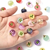 24Pcs 12 Colors Transparent Glass Apple Pendants DGLA-FS0001-15-3