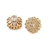 Brass Micro Pave Clear Cubic Zirconia Beads KK-Z059-02G-2