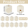 100Pcs Unfinished Wood Faceted Cube Beads WOOD-PA0001-75A-2