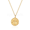 Round Cross Pendant Necklaces GT4344-1-1