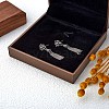 925 Sterling Silver Flower with Tassel Dangle Stud Earrings for Women JE935A-5