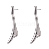 Anti-Tarnish Rhodium Plated 925 Sterling Silver Stud Earring Findings STER-F048-36P-1