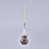 Transparent Glass Wishing Bottle Pendant Decoration HJEW-K033-B01-2