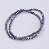 Electroplate Glass Beads Strands GLAA-F077-PL01-2