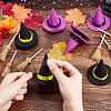 CRASPIRE 12Pcs 2 Colors Polyester Witch Hats AJEW-CP0005-50-3