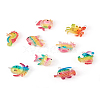 32pcs 8 style Ocean Theme Transparent Resin Pendants RESI-TA0001-46-21