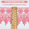 DICOSMETIC 7.5Yards Polyester Flower Lace Ribbon OCOR-DC0001-03-2