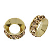 Brass Rhinestone Spacer Beads RB-A020-9mm-14LG-1