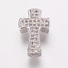 Brass Cubic Zirconia Beads LS-KK-P134-09P-1