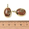 Synthetic Goldstone Oval Pendants G-K371-01G-06-3