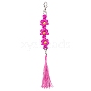 Polyester and Spandex Cord Woven Flower Keychains KEYC-JKC00919-4